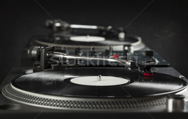 Draaitafel spelen vinyl naald record Stockfoto © ra2studio