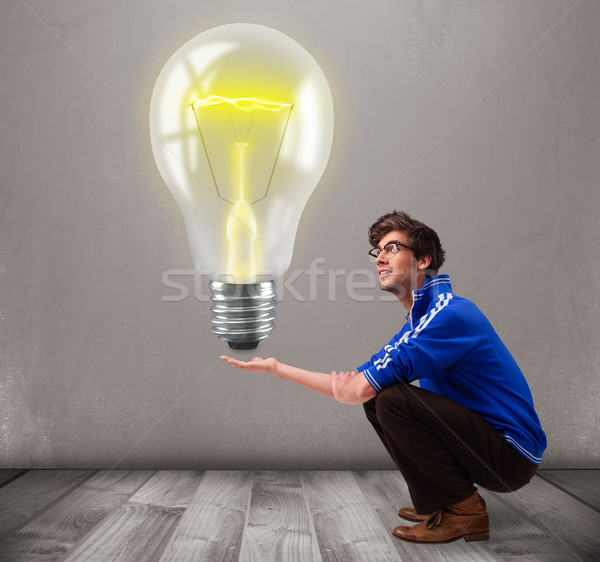 Séduisant homme réaliste 3D ampoule [[stock_photo]] © ra2studio