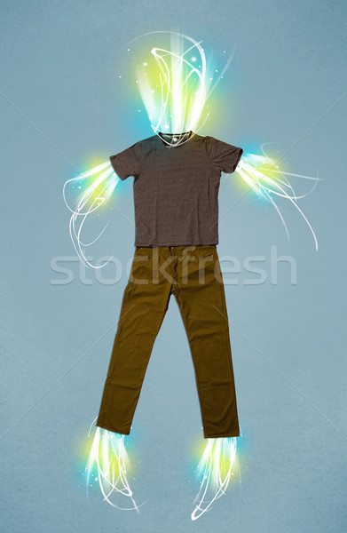 Energy beam in casual clothes concept Stock photo © ra2studio