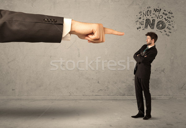 Stock photo: Boss hand guiding beginner salesman