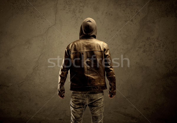 Undercover hooded stranger in the dark Stock photo © ra2studio