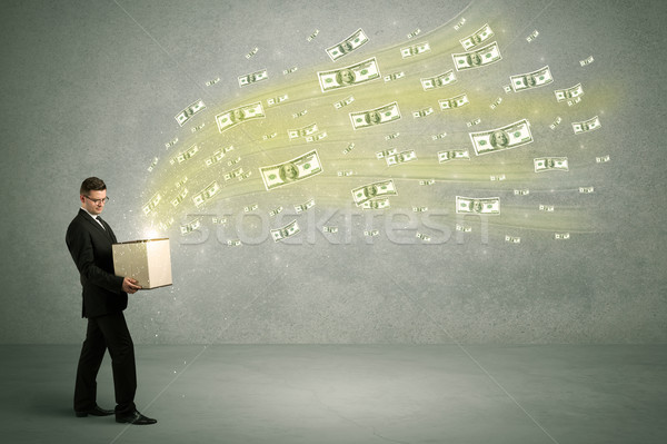 Money flying from box concept Stock photo © ra2studio