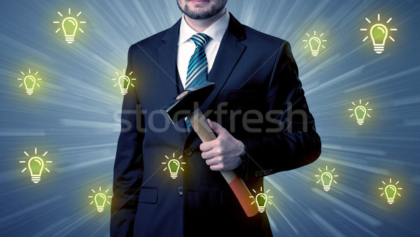 Leader standing with tools on his hand Stock photo © ra2studio