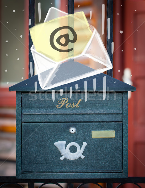 Foto d'archivio: Busta · e-mail · segno · mailbox · bianco · carta