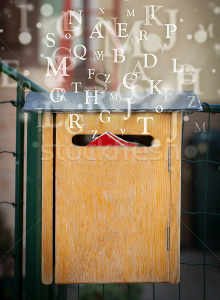 Skrzynka pocztowa litery na zewnątrz ulicy papieru książki Zdjęcia stock © ra2studio