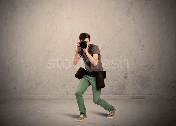 Foto stock: Fotógrafo · câmera · profissional · masculino