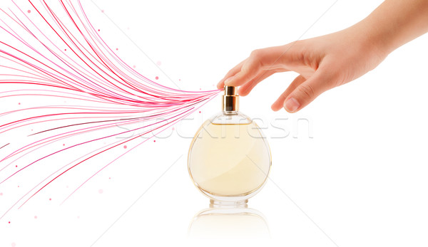 woman hands spraying colorful lines Stock photo © ra2studio