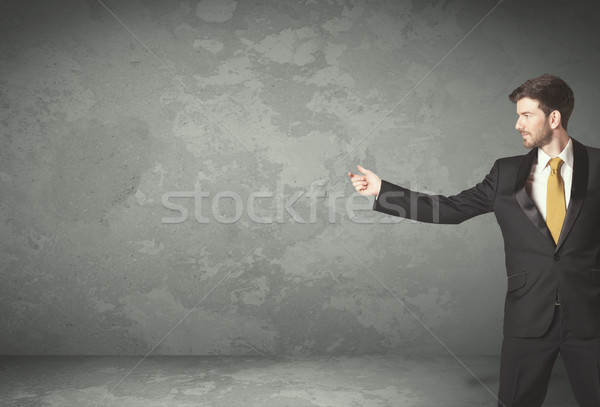 Business person throwing with empty copyspace Stock photo © ra2studio