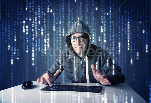 хакер информации футуристический сеть технологий белый Сток-фото © ra2studio