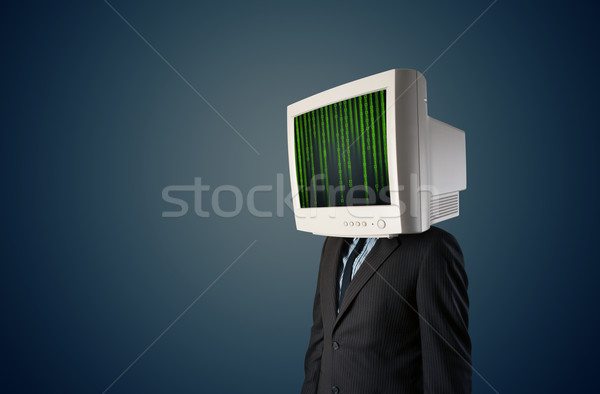 Humanos supervisar Screen ordenador código negocios Foto stock © ra2studio