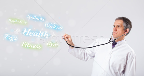 Foto stock: Clínico · médico · indicação · saúde · fitness · coleção