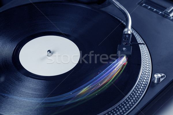 Muziekspeler spelen vinyl muziek kleurrijk abstract Stockfoto © ra2studio