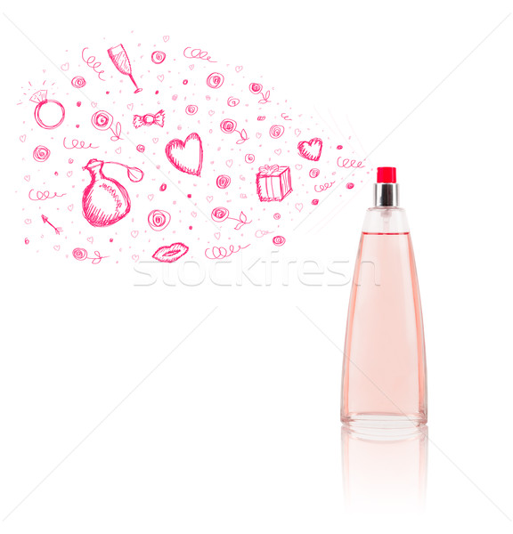 Fuori bella profumo bottiglia colorato regalo Foto d'archivio © ra2studio