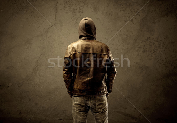 Undercover hooded stranger in the dark Stock photo © ra2studio