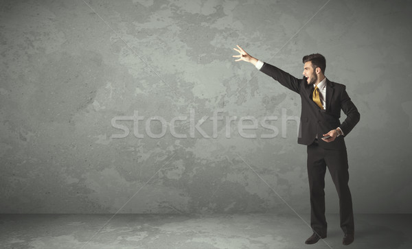 Business person throwing with empty copyspace Stock photo © ra2studio