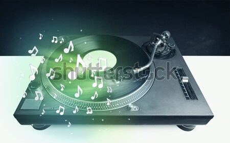 Draaitafel spelen muziek audio merkt Stockfoto © ra2studio