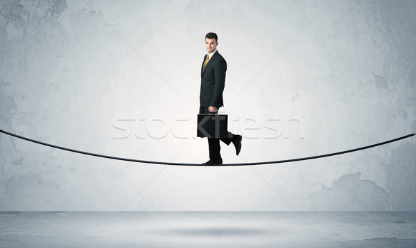 Ventas tipo equilibrio apretado cuerda empresario Foto stock © ra2studio