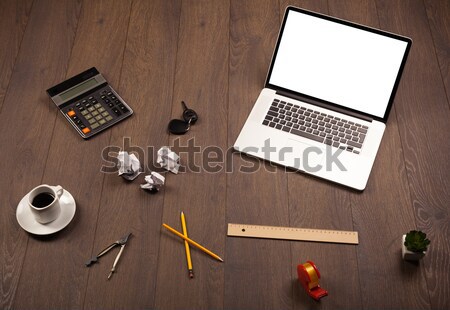 графа иконки ноутбука экране служба Сток-фото © ra2studio