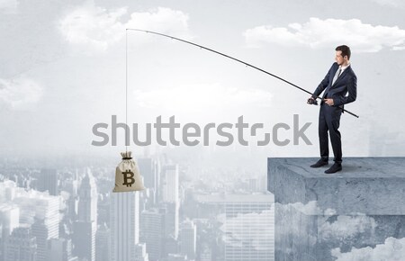 Businessman trying to suicide with pointing hands concept Stock photo © ra2studio