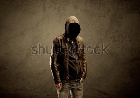 Undercover hooded stranger in the dark Stock photo © ra2studio