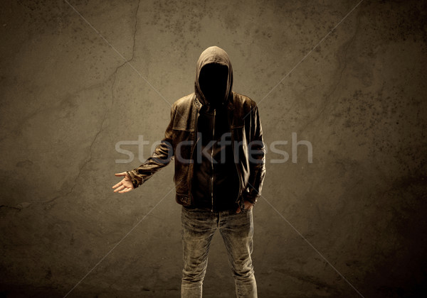 Undercover hooded stranger in the dark Stock photo © ra2studio