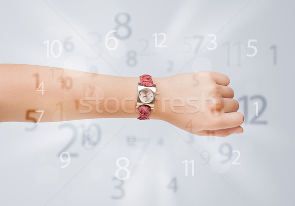 Stockfoto: Hand · horloge · nummers · kant · uit · business