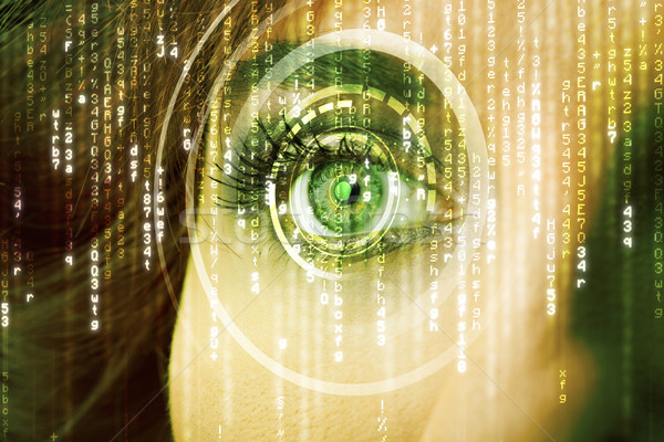современных женщину матрица глаза аннотация технологий Сток-фото © ra2studio