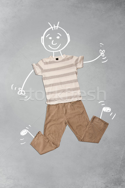 Cute drôle vêtements dessinés à la main [[stock_photo]] © ra2studio