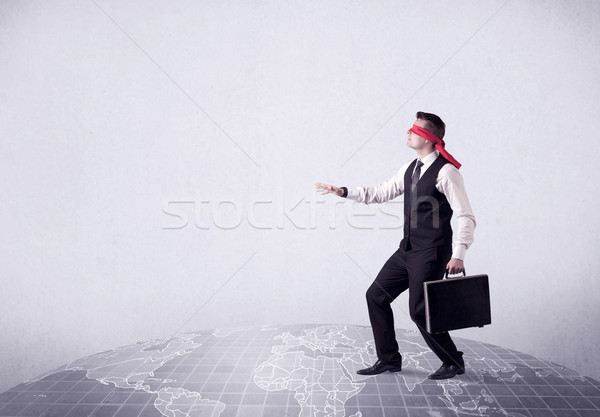 Blindfolded businessman c Stock photo © ra2studio