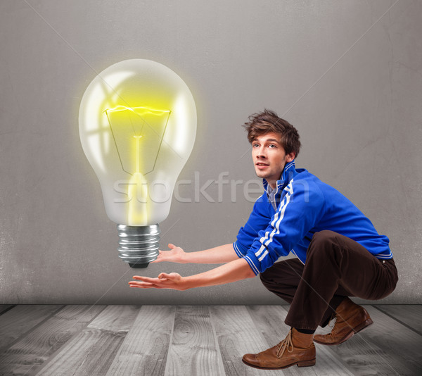 Séduisant homme réaliste 3D ampoule [[stock_photo]] © ra2studio