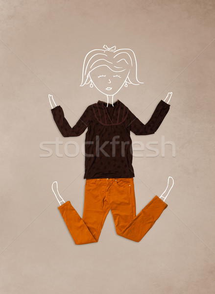Vêtements action femme dessin coloré différent [[stock_photo]] © ra2studio