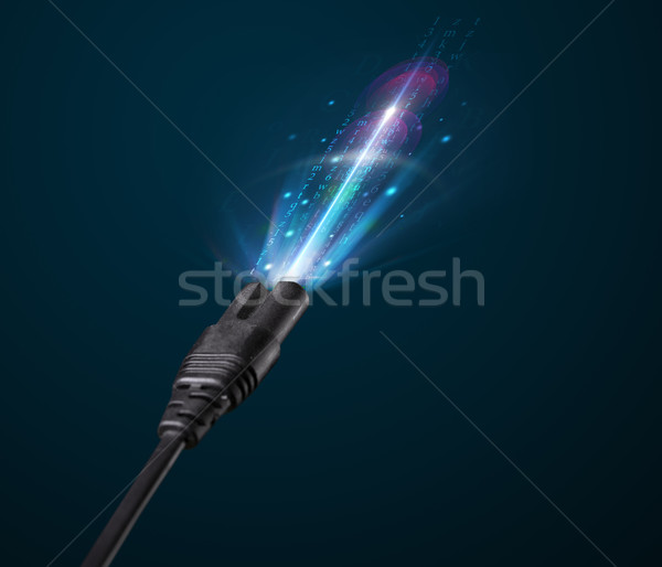 Glowing electric cable Stock photo © ra2studio