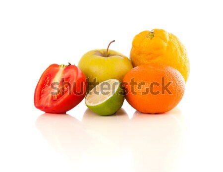 Saudável tropical fresco frutas branco colorido Foto stock © ra2studio