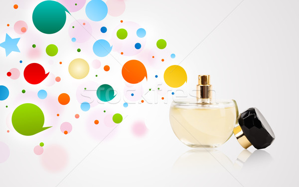Foto stock: Perfume · botella · burbujas · colorido · regalo