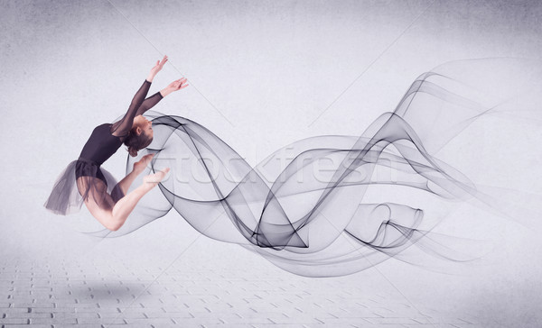 Modernen Ballett-Tänzerin abstrakten swirl Mode Stock foto © ra2studio