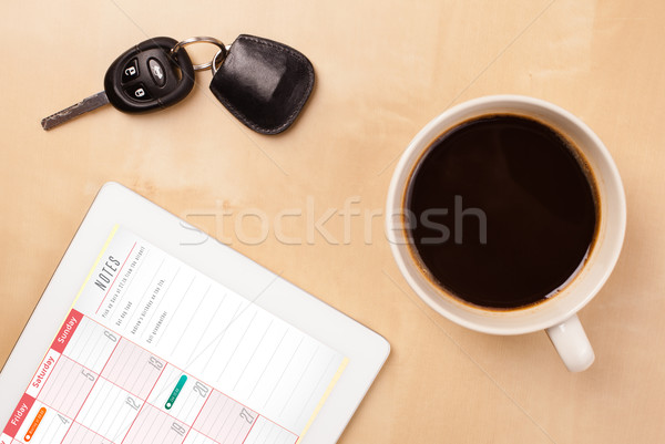 商業照片: 工作場所 · 顯示 · 日曆 · 杯 · 咖啡