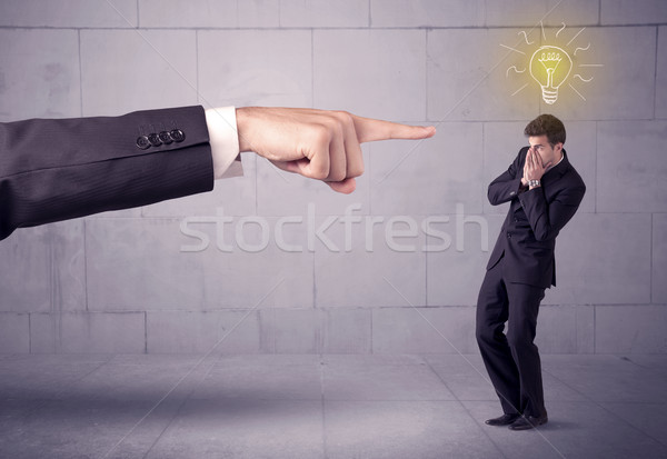 Foto stock: Jefe · ventas · persona · idea · enorme · mano