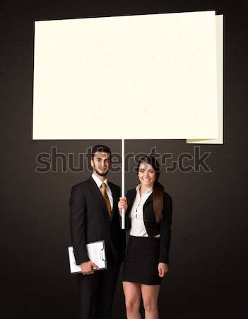 [[stock_photo]]: Affaires · couple · papier · jeunes · grand