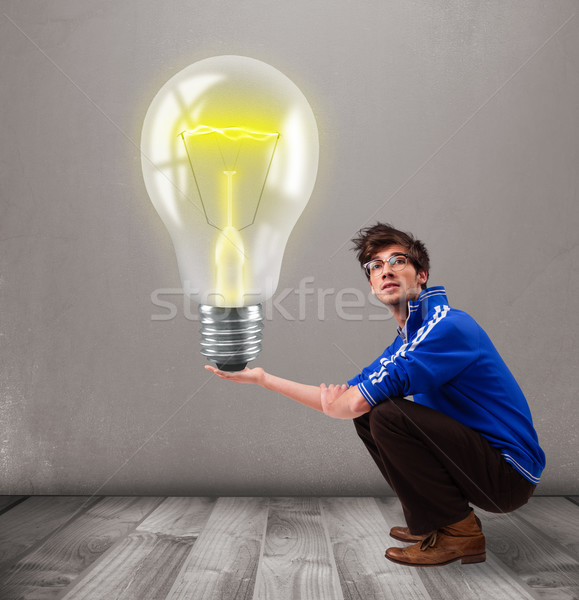 Séduisant homme réaliste 3D ampoule [[stock_photo]] © ra2studio