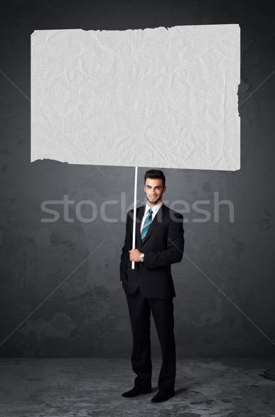 бизнесмен буклет бумаги молодые большой Сток-фото © ra2studio