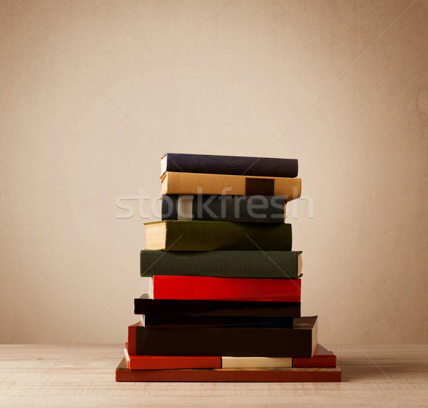 Boeken vintage oude school achtergrond Stockfoto © ra2studio