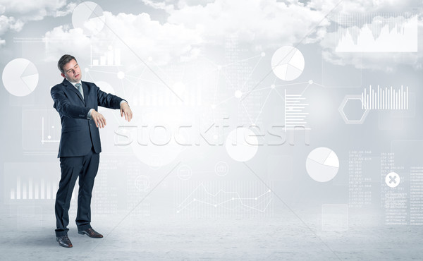 Businessman dreaming with his work Stock photo © ra2studio