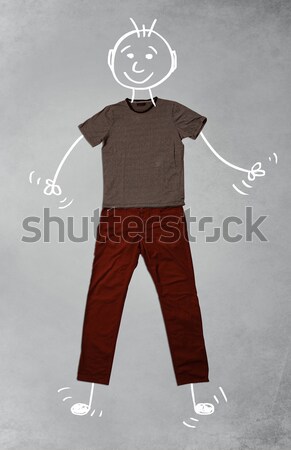 Cute funny przypadkowy ubrania Zdjęcia stock © ra2studio