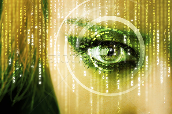 современных женщину матрица глаза медицинской технологий Сток-фото © ra2studio