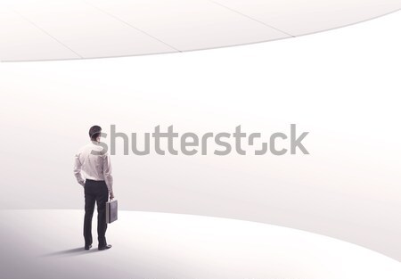 Finanzierung Arbeitnehmer stehen nichts eleganten Stock foto © ra2studio