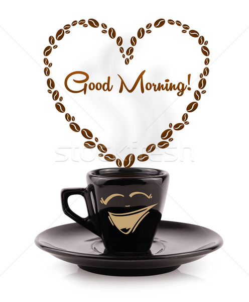 コーヒーマグ コーヒー豆 中心 おはようございます にログイン ストックフォト © ra2studio