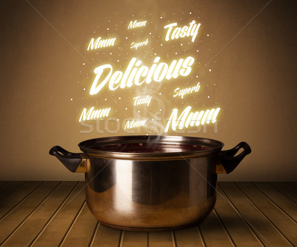 Bright comments above cooking pot Stock photo © ra2studio