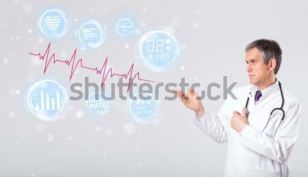 Médecin modernes pulsation graphiques clinique médicaux Photo stock © ra2studio