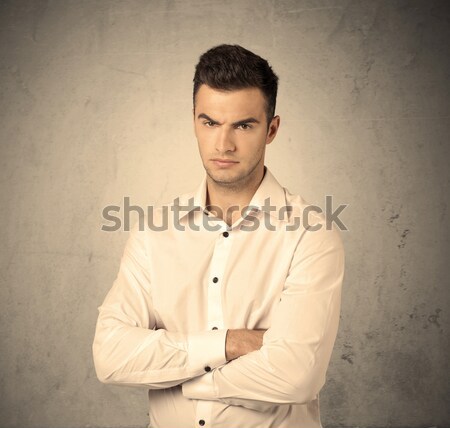 Stock photo: Sales worker making face expressions