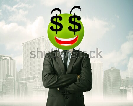Foto d'archivio: Uomo · simbolo · del · dollaro · imprenditore · business · felice